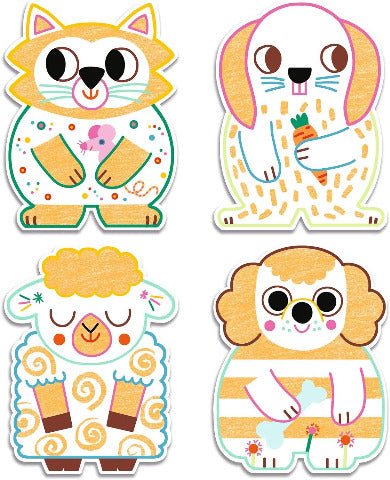 Djeco Colouring - Domestic Animals - Treasure Island Toys