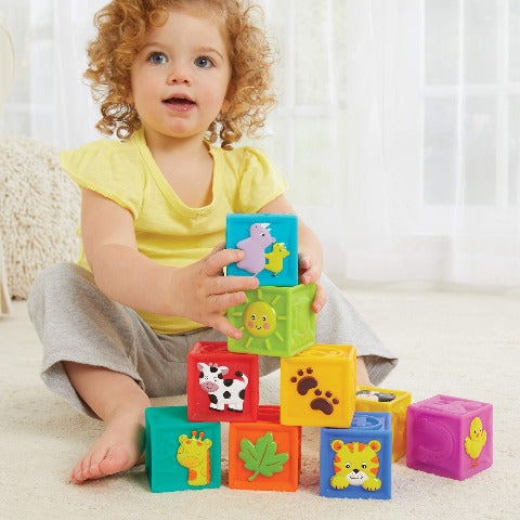 Kidoozie Squeak 'N' Stack Blocks - Treasure Island Toys