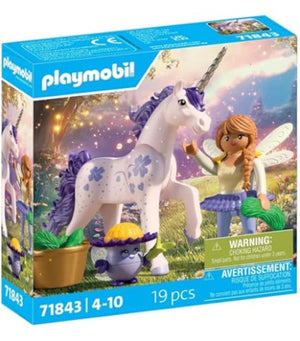 Playmobil Magic Unicorn Collectible Unicorn Lucky Lavender with Fairy - Treasure Island Toys