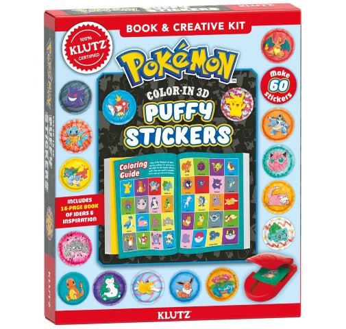 Klutz Pokémon Color-In 3D Puffy Stickers - Treasure Island Toys