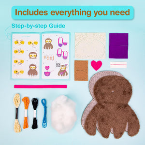 Avenir My First Sewing Doll Sloth - Treasure Island Toys