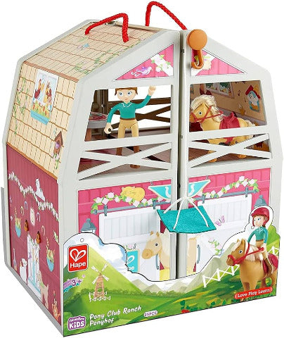 Hape Dollhouse Pony Club Ranch - Treasure Island Toys