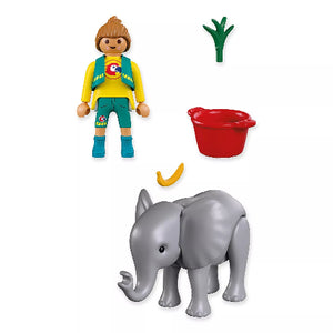 Playmobil Zoo Baby Elephant and Zookeeper