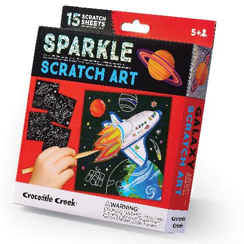 Crocodile Creek Art Sparkle Scratch Art Galaxy - Treasure Island Toys