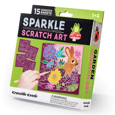 Crocodile Creek Art Sparkle Scratch Art Garden