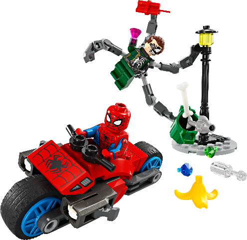 LEGO Marvel Motorcycle Chase: Spider-Man vs. Doc Ock - Treasure Island Toys