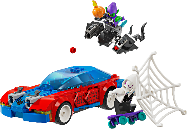 LEGO Marvel Spider man Race Car Venom Green Goblin