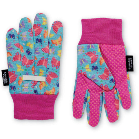 Crocodile Creek Garden Gloves Butterfly Rainbow