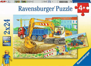 Ravensburger Puzzle 2 x 24 Piece, Farm & Construction Site