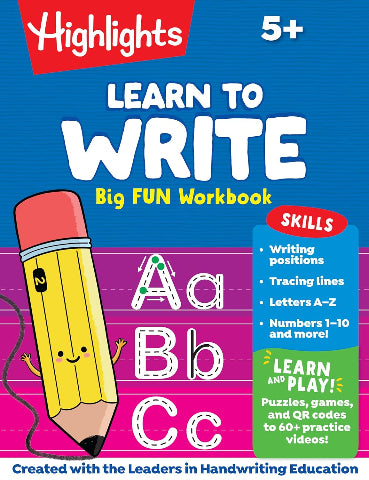 Highlights Big Fun Workbook: Learn To Write - Treasure Island Toys