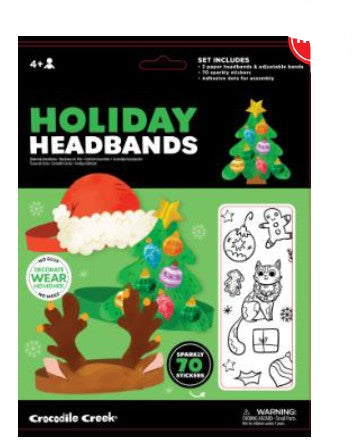 Crocodile Creek Art Holiday Headbands - Treasure Island Toys