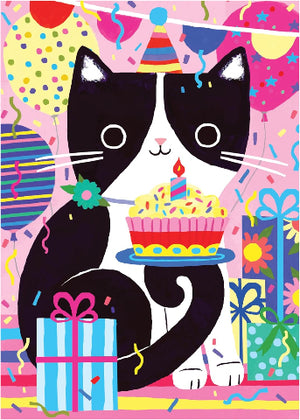 Galison Mudpuppy Puzzle Greeting Card - Purr-fect Cat - Treasure Island Toys