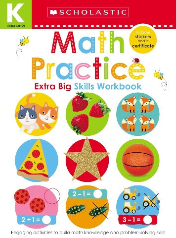 Scholastic Early Learners: Extra Big Skills Workbook Kindergarten Math Practice - Treasure Island Toys