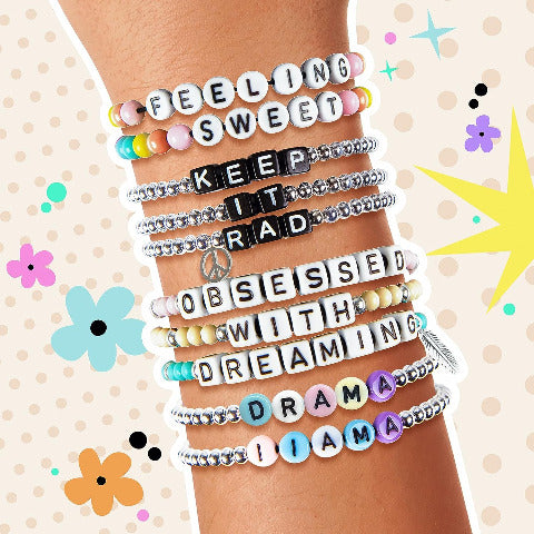 Fashion Angels Alphabet Beads Bracelet Kit, Pastel Rainbow