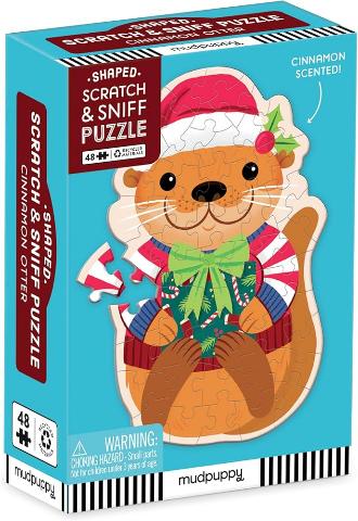 Galison Mudpuppy Mini Scratch & Sniff Puzzle - Cinnamon Otter