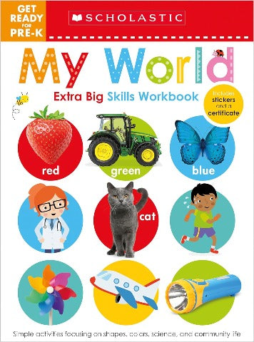 Scholastic Early Learners: Extra Big Skills Workbook Get Ready For Pre-K My World - Treasure Island Toys