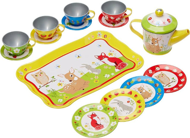 Tin Tea Set Forest Friends - Treasure Island Toys