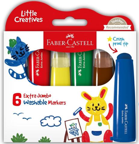 Faber-Castell Little Creatives Jumbo Ultra Washable Markers