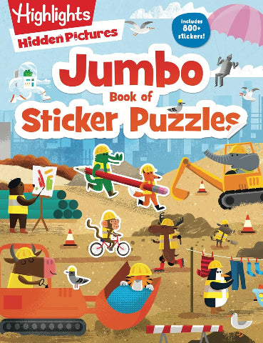 Highlights Jumbo Book of Sticker Puzzles - Treasure Island Toys