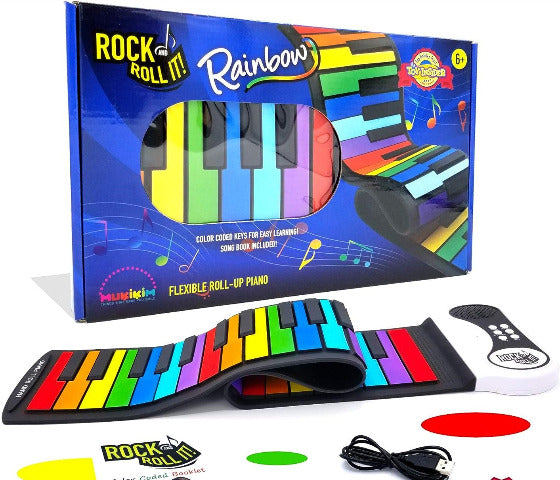 Rock N' Roll It! Rainbow Piano - Treasure Island Toys