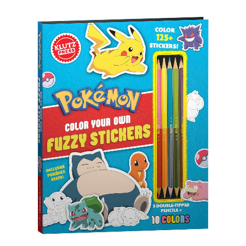 Klutz Pokemon Color Your Own Fuzzy Stickers - Treasure Island Toys