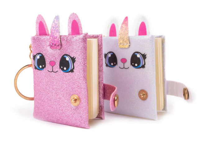 Great Pretenders Stationery - Mini Sparkly Friends Caticorn Keychain Journal - Treasure Island Toys