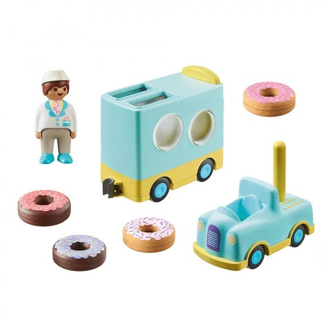 Playmobil 1.2.3 Crazy Donut Truck with Stacking - Treasure Island Toys