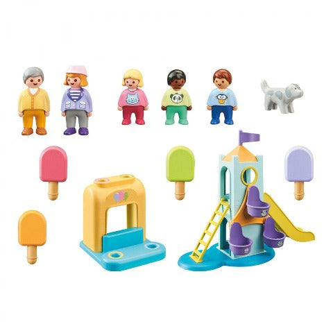 Playmobil 1.2.3 Adventure Tower with Ice Cream Booth