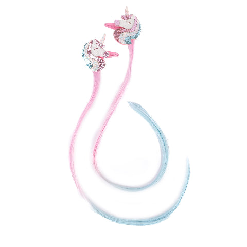 Great Pretenders Fashion - Pretty Pastel Unicorn Hair Extensions Clips