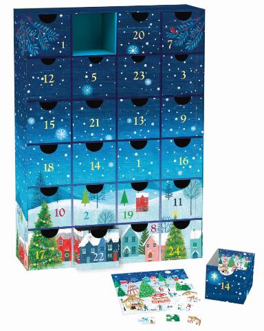 Eurographics Puzzle Advent Calendar Christmas Village