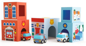 Djeco Toddler - TopaniCar Cubes - Treasure Island Toys