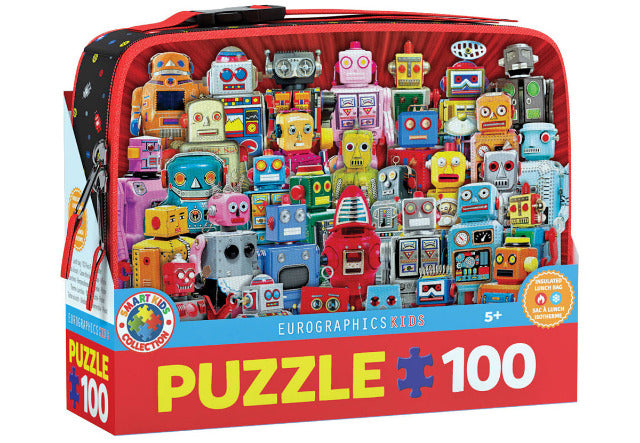 Eurographics Puzzle Lunch Bag Robots, 100 Piece