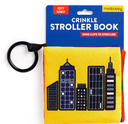 Galison Mudpuppy Crinkle Stroller Book - City Baby - Treasure Island Toys