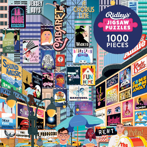 Ridley's Games Bucket List Puzzle 50 Must-See Musicals, 1000 Piece