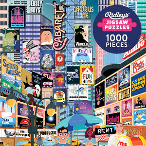 Ridley's Games Bucket List Puzzle 50 Must-See Musicals, 1000 Piece