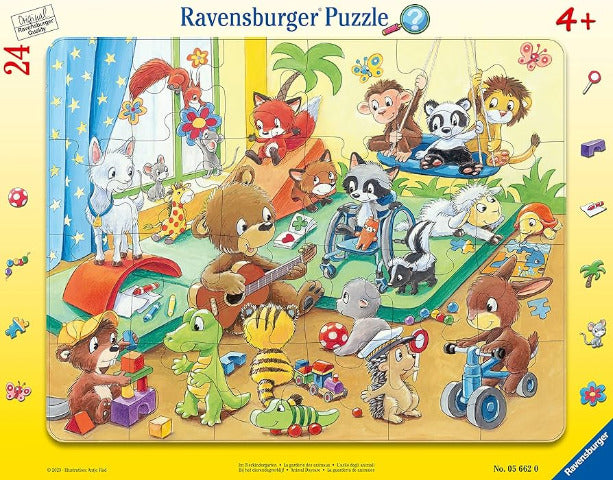 Ravensburger Puzzle Frame 24 Piece, Search & Find Animal Daycare - Treasure Island Toys