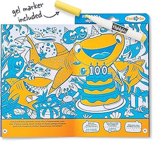 Highlights Fun to Go Neon Shark Hidden Pictures Puzzles - Treasure Island Toys