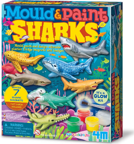 4M Art Mould & Paint Sharks - Treasure Island Toys
