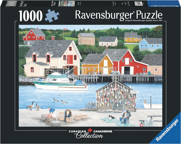 Ravensburger Puzzle Canadian Collection 1000 Piece, Fisherman's Cove - Treasure Island Toys