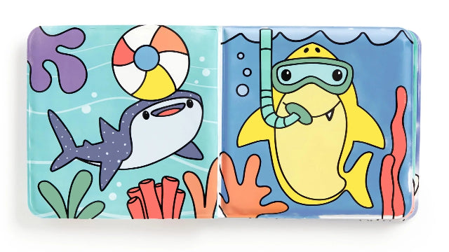 Galison Mudpuppy Color Magic Bath Book Shark Splash!