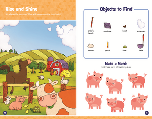 Highlights Hidden Pictures Puffy Sticker Playscene Farm - Treasure Island Toys
