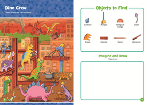 Highlights Hidden Pictures Puffy Sticker Playscene Dinosaur - Treasure Island Toys