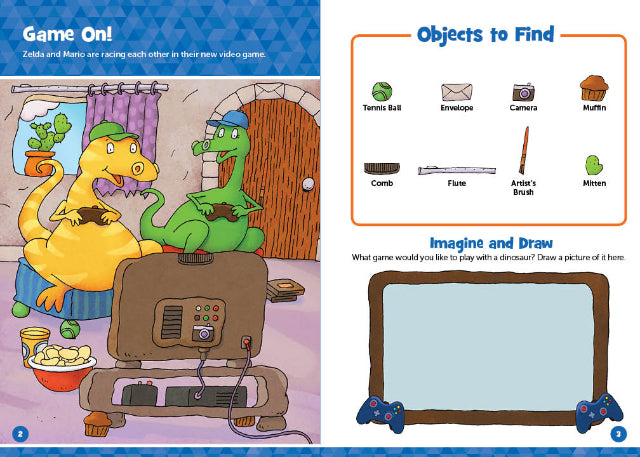 Highlights Hidden Pictures Puffy Sticker Playscene Dinosaur - Treasure Island Toys