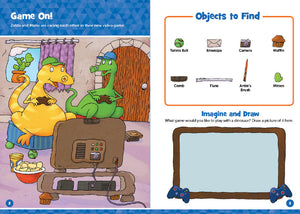 Highlights Hidden Pictures Puffy Sticker Playscene Dinosaur - Treasure Island Toys