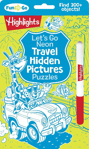 Highlights Fun to Go Neon Travel Hidden Pictures Puzzles - Treasure Island Toys