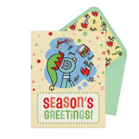The Pigeon Season's Greetings! Greeting Card - Treasure Island Toys
