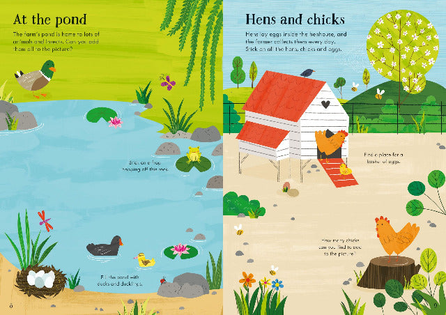 Usborne Little First Stickers Farm - Treasure Island Toys