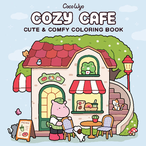 Cozy Spaces Colouring: Cozy Cafe