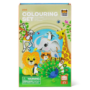 Tiger Tribe Art Colouring Set Zoo