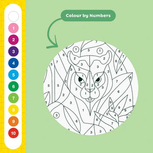 Tiger Tribe Art Colour By Numbers The Tropics - Treasure Island Toys